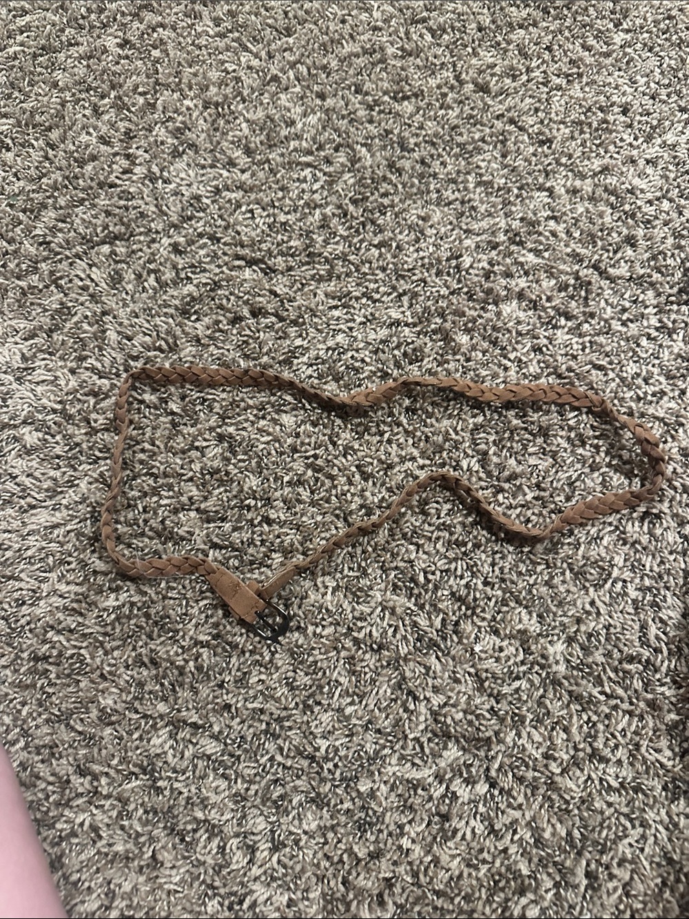 Braided Tan Leather Belt